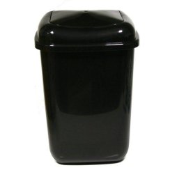 Odpadkový koš 28 l, plastový, QUATRO, černý