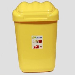 Odpadkový koš 15l, plastový, FALA, žlutý