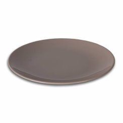 Mělký kameninový talíř o průměru 21 cm, směs barev