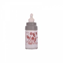 Skleněná kojenecká láhev 125 ml mix dekor