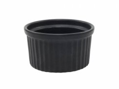 Porcelánová miska na creme brulee, 8,5 cm, 1ks, černá