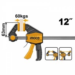 Tesařská rychloupínací svorka 63x300mm INGCO