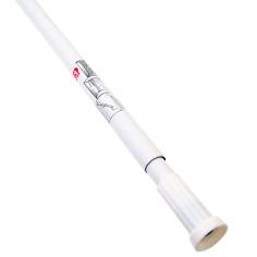 Rozšiřitelná/roztažitelná tyč na koupelnové závěsy, délka 140-260 cm, bílá