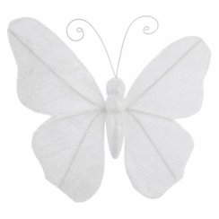 Motýli 17cm bílá 2ks