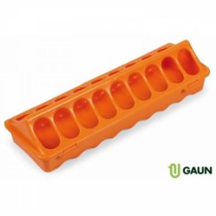 Krmítko pro drůbež plastové 30cm GROUND oranžový žlab GAUN