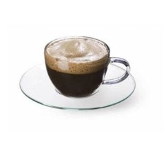 Mini šálek na espresso s podšálkem, sklo, 100 ml, GENEX, 4+4 ks