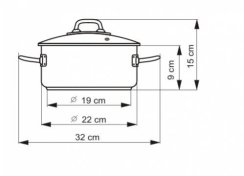 Kastról nerez s pokrievkou 3l, 22cm, PROFESSIONAL Kolimax