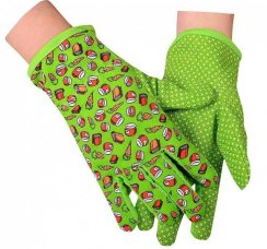Zahradní rukavice, dětské, barevné, bavlněné, PVC