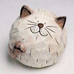 Figurka kočka 13,5x13x14 cm keramická