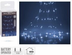 Vánoční kaskádové osvětlení 40 LED studená bílá, svítilny, vnitřní
