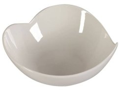 SALSA miska 15 cm list, porcelán, bílá barva