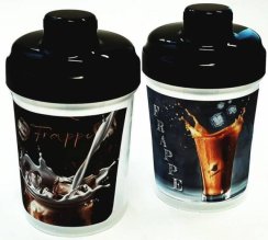 Plastová sportovní/šejkrová láhev 300/450 ml FRAPPE mix