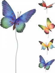 Dekorace motýl 69 cm mix