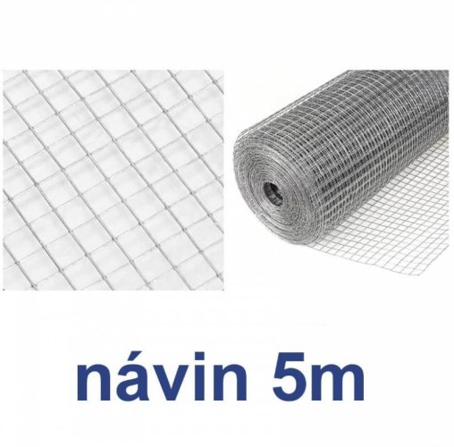 Pletivo štvorec ZN 0,5x5m zvárané, chovateľské, oko 19x19mm