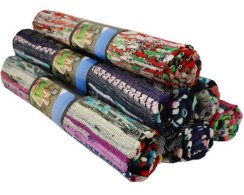 Tkaná rohožka / koberec SOLEMAR 45x75cm, bavlna, barevná
