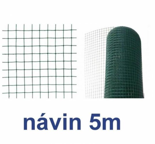 PVC čtvercové pletivo 13x13/1.2x500x5m svařované GARDENKUS