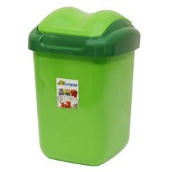 Odpadkový koš, výklopný 15 l, plastový, FALA, zelený