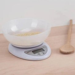 Kuchyňská váha s miskou 0,6 l, plastová, do 5 kg