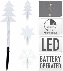 Vánoční osvětlení 15 LED teplá bílá, 37,5 cm, 5 ks, s časovačem, svítilny, venkovní, mix