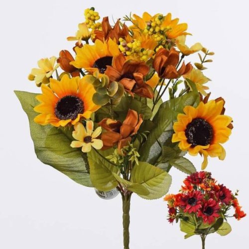 Kytice ozdob SUNFLOWER 35cm mix 2 barev