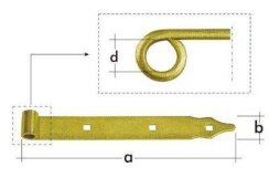 Pásový závěs 600x40x5,0mm d17mm balení/10ks