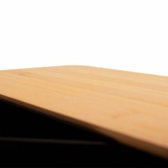 Kovový chlebník 31x17,5x13,5cm s bambusovou deskou