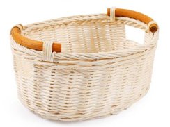 Rattan kosár, ovális, 22x16x11 cm, 22x16x11 cm