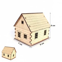 Dekorace domeček 7x9x8 cm dřevo