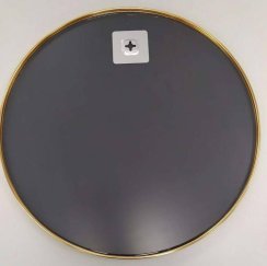 Nástěnné zrcadlo kulaté 40 cm, ve zlatém kovovém rámu
