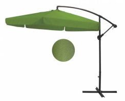 Boční deštník s podstavcem, BANANA, 300 cm, světle zelený