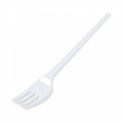 Opakovaně použitelná vidlička (PP) bílá 18,5cm, 50ks