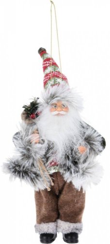 Figurka Santy 20 cm zelená, závěsná ozdoba