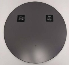 Nástěnné zrcadlo kulaté 55 cm s černým kovovým rámem