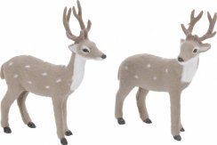 Figurka jelena 15 cm šedá směs