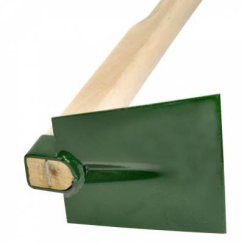 Smeták s násadou, plochý, kovový, 125 mm, zelený