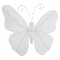Motýli 12cm bílá 2ks