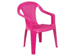 Plastová židle BABY, růžová