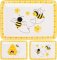 Talíř čtvercový včely 25x17 cm mix