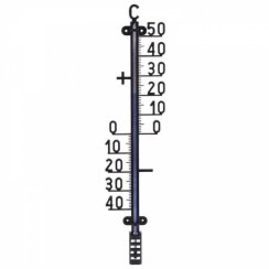 Kültéri műanyag hőmérő 25 cm, fekete