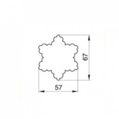 Csillag 6 tűs lyukasztó 54x61mm