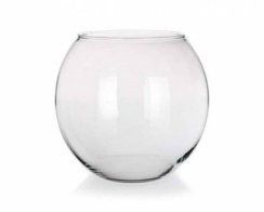 Váza GLOBE ball průměr 21,5cm, čiré sklo BOHEMIA KLC
