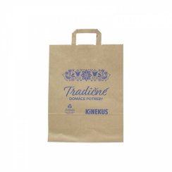 Papírová nákupní taška - 320x120x410 mm, recyklát, HNĚDÁ "TP"
