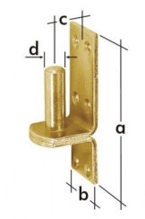 Držák kolíku kovový 11x104x4mm o13 mm balení/10ks