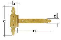 Ozdobný brankový závěs 250x60x215x2,5 mm